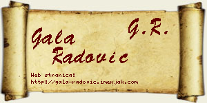 Gala Radović vizit kartica